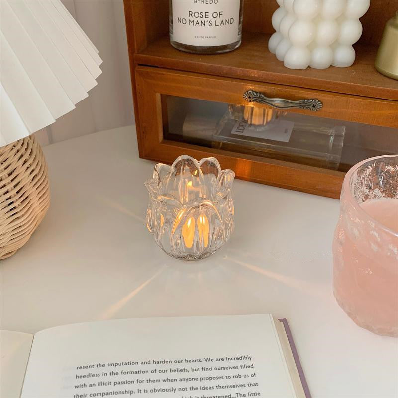 Tulipan Glas Lysestage