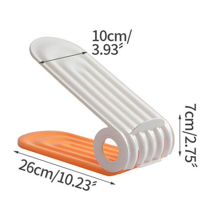 Dobbeltlags justerbar skoopbevaringsstativ