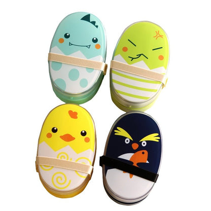 Mikrobølgeovnssikker madkasse med dobbelt lag