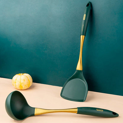 Silikone spatel- og skesæt i rustfrit stål 