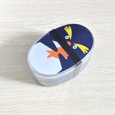 Mikrobølgeovnssikker madkasse med dobbelt lag