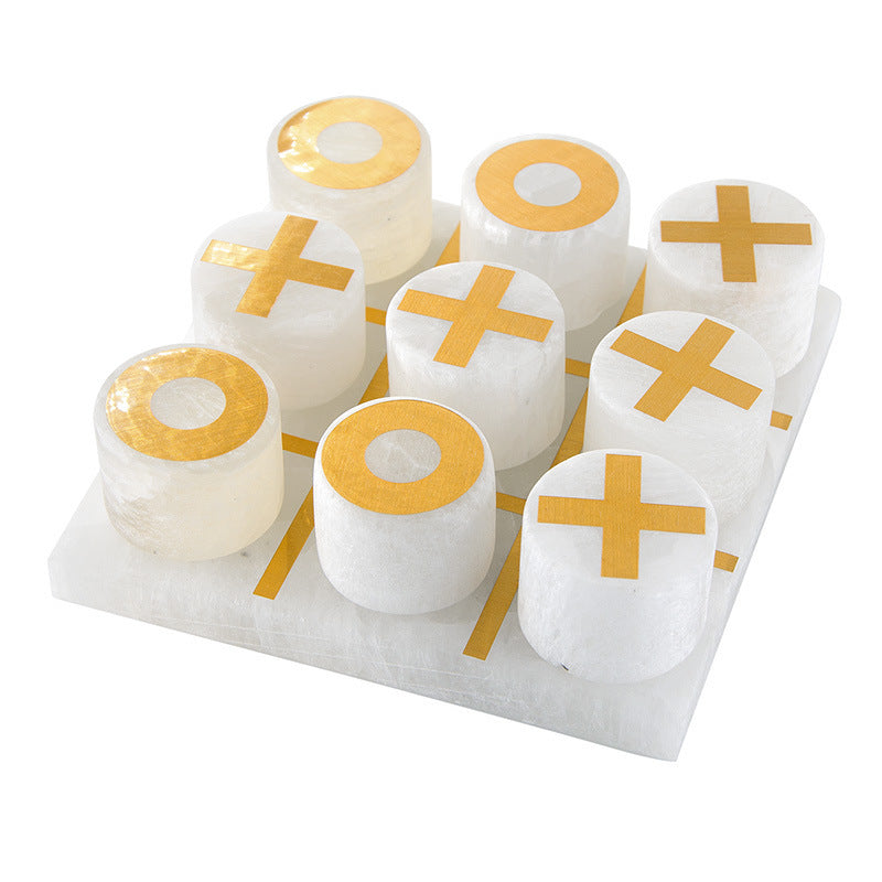 Marmor skakbræt dekoration