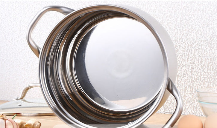 304 Rustfrit Stål Dobbeltbundet Suppegryde