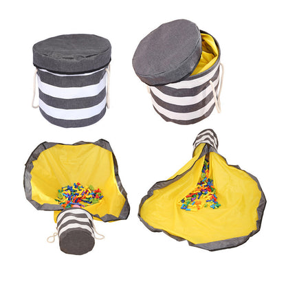 Stribet opbevaringstaske til legetøj til børn 