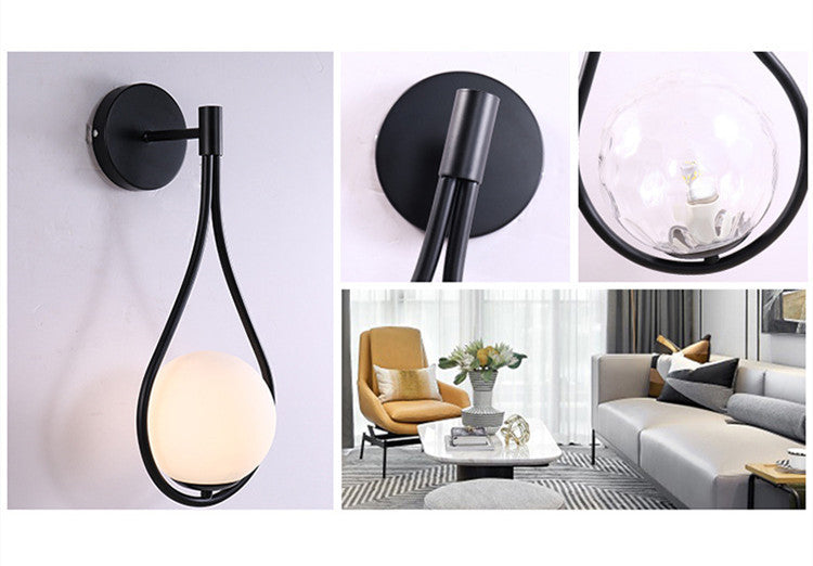 Nordisk væglampe i glas