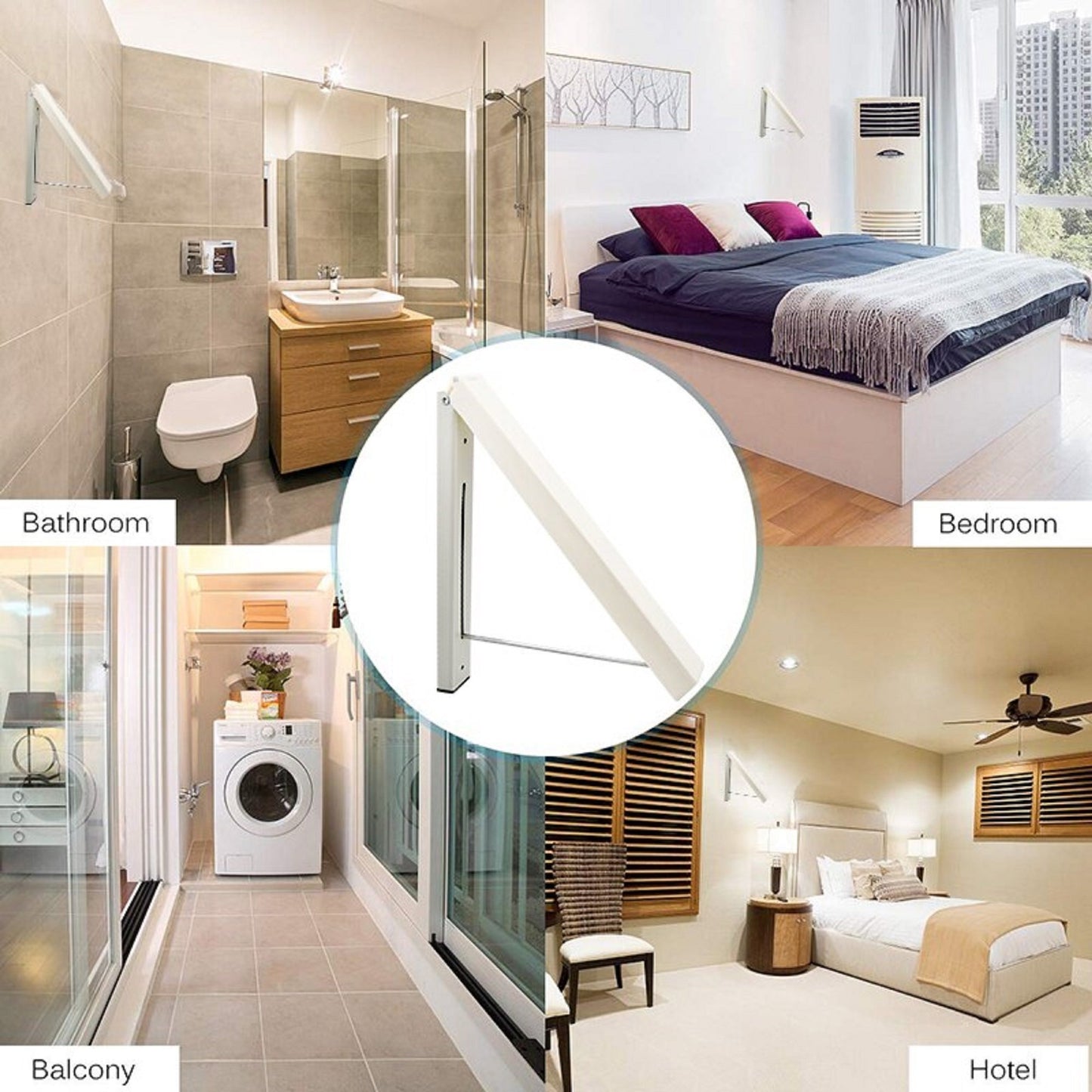 Skjult foldbart tørrestativ 