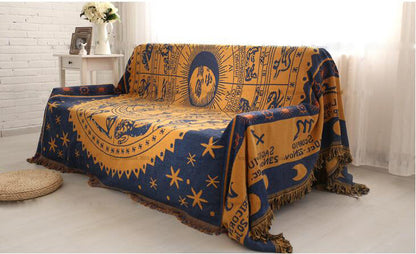 GeoWeave multifunktionelt sofatæppe i bomuld 