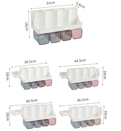 Vægmonteret tandbørsteopbevaring