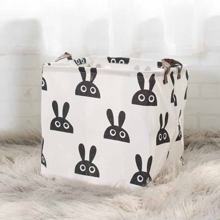 Sammenklappelig opbevaringsboks til tøj i bomuld og hør 