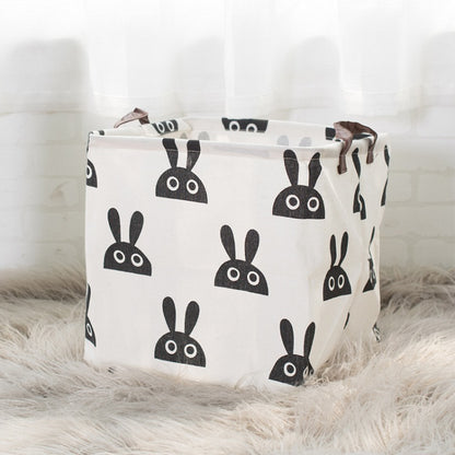 Sammenklappelig opbevaringsboks til tøj i bomuld og hør 