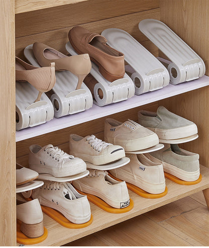 Dobbeltlags justerbar skoopbevaringsstativ