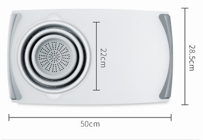 Smart 3-i-1 foldbart skærebræt med afløbskurv 