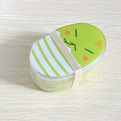 Mikrobølgeovnssikker madkasse med dobbelt lag