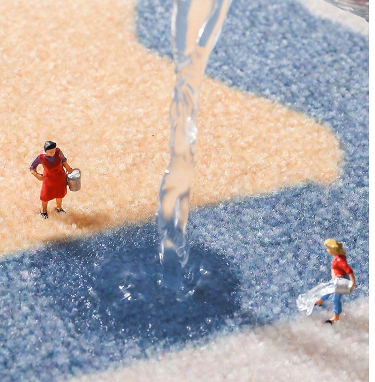 Geometrisk absorberende gulvmåtte