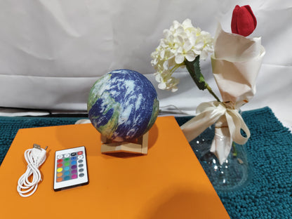 3D Jord- og Månelampe