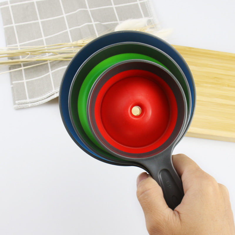 Sammenklappeligt plastiktragtsæt (3 dele)