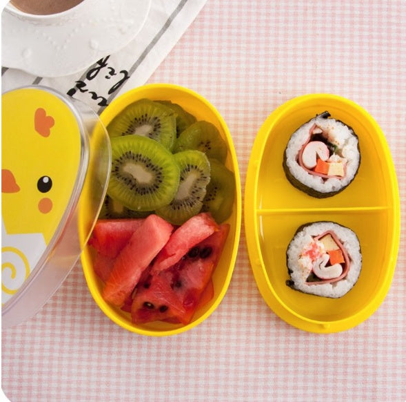 Mikrobølgeovnssikker madkasse med dobbelt lag