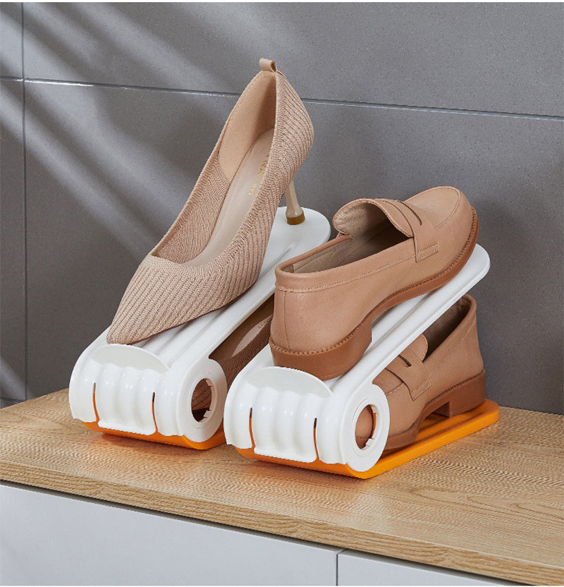 Dobbeltlags justerbar skoopbevaringsstativ