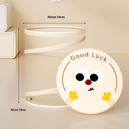 Sammenklappelig opbevaringskurv til legetøj og tøj med låg 