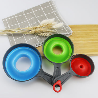 Sammenklappeligt plastiktragtsæt (3 dele)