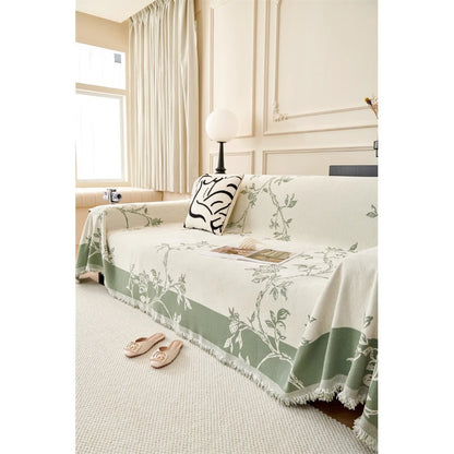 Ridsefast chenille sofabetræk