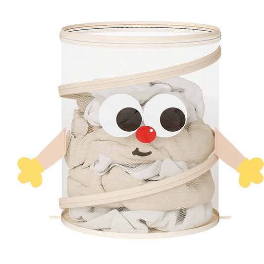 Sammenklappelig opbevaringskurv til legetøj og tøj med låg 