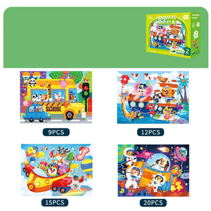 Avanceret træpædagogisk puslespilsæt