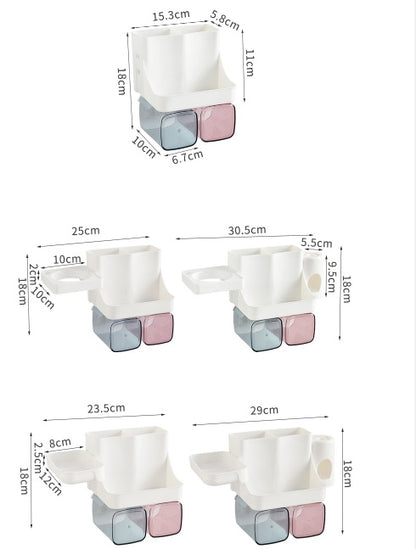Vægmonteret tandbørsteopbevaring