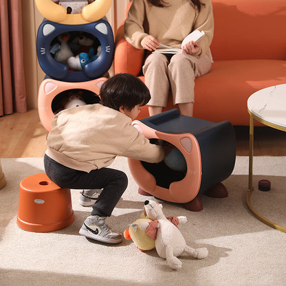 Opbevaringskasse til snacks og legetøj med kattetema til børn