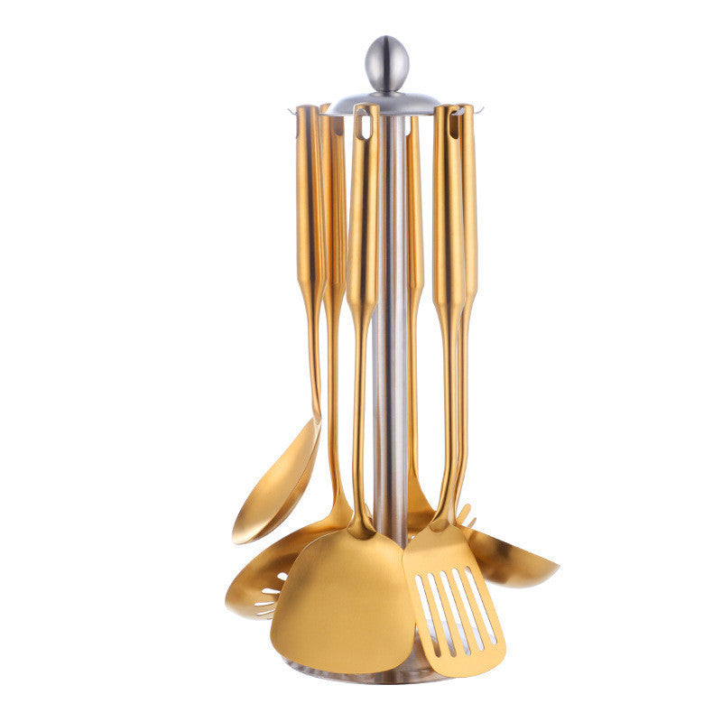 304 rustfrit stål rosaguld spatel og ske 