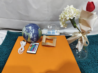 3D Jord- og Månelampe