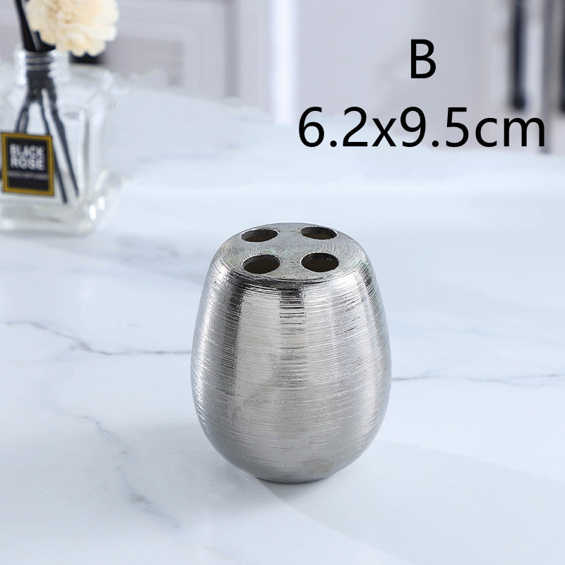 Børstet keramisk badeværelsessæt