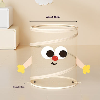 Sammenklappelig opbevaringskurv til legetøj og tøj med låg 