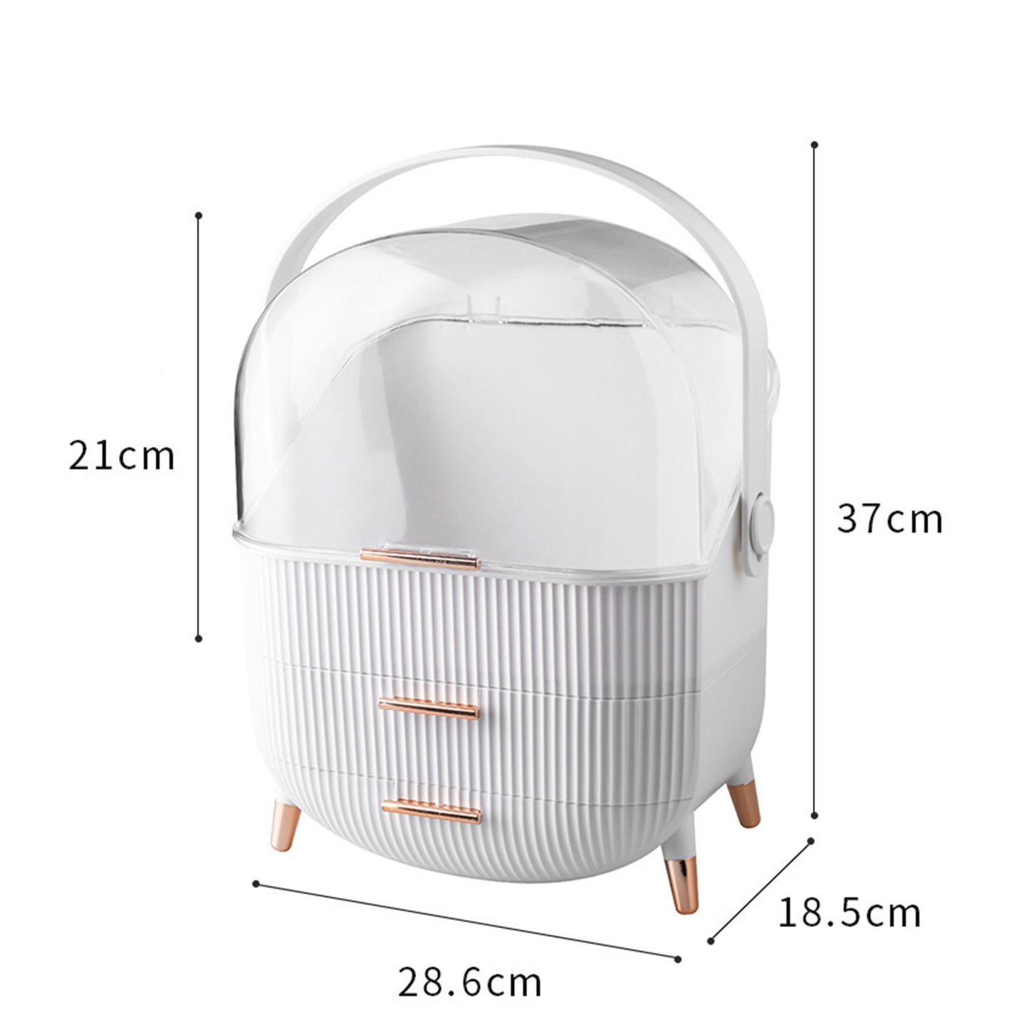 Makeup- og hudplejeorganisator med 2 skuffer