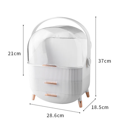 Makeup- og hudplejeorganisator med 2 skuffer