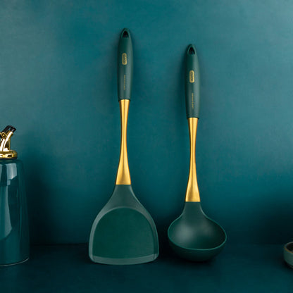 Silikone spatel- og skesæt i rustfrit stål 