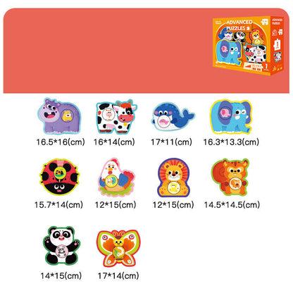 Avanceret træpædagogisk puslespilsæt