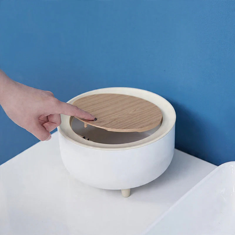 Mini skraldespand i træ til bordplader 