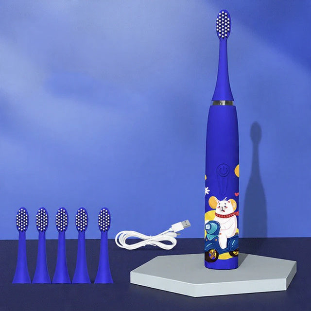 Genopladelig elektrisk tandbørste til børn