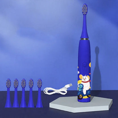 Genopladelig elektrisk tandbørste til børn
