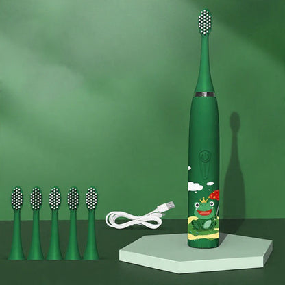 Genopladelig elektrisk tandbørste til børn
