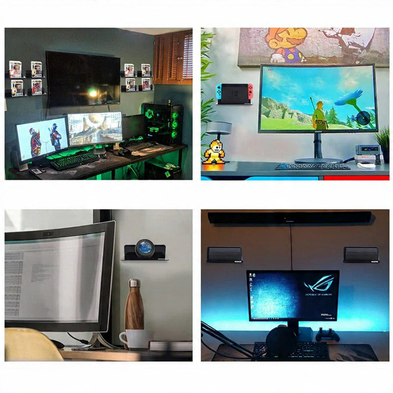 3-delt svævende væghyldesæt i akryl